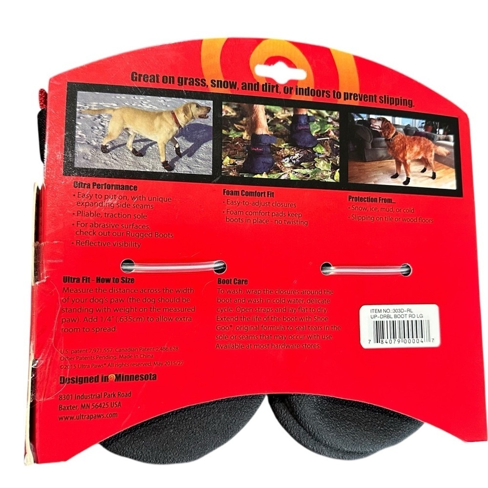NWT Ultra Paws Durable Dog Boots 4 Pcs Size L - Picture 5 of 8
